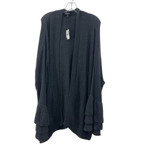 Express Black Ruffle Sleeve Sweater